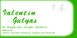 valentin gulyas business card