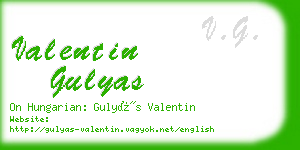 valentin gulyas business card